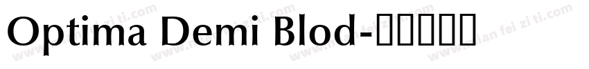 Optima Demi Blod字体转换